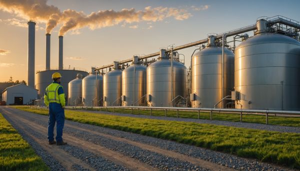 Production de biogaz par la méthanisation agricole